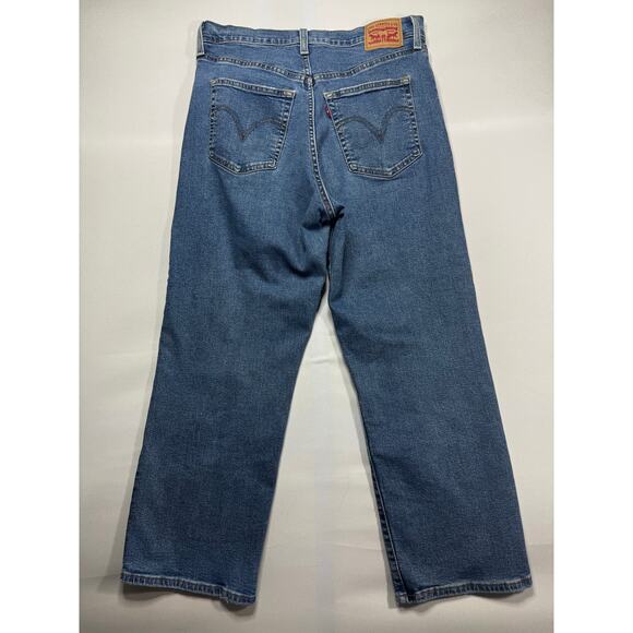 Levi's Women's Ribcage Straight Ankle Blue Denim Jeans - Size 31x27 (31x26) - Picture 3 of 8